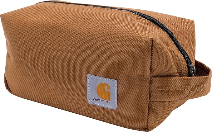 Carhartt Durable Travel Kit, Organize Essentials W/the Water Resistance Toiletry Bag, Carhartt Brown