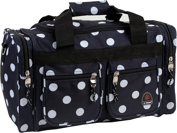 Rockland 19" Polyester Duffel Bag, Black Dot