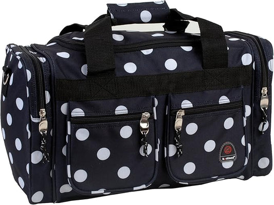 Rockland 19" Polyester Duffel Bag, Black Dot