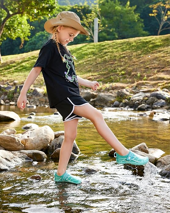 Stelle Kids Water Shoes Wide Toe Box Barefoot Quick Dry Non-Slip Aqua Shoes for Boys Girls Toddler Beach Swim Pool