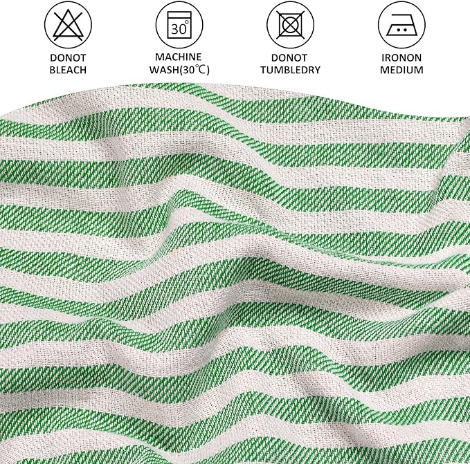 cabanana Turkish Beach Towel Oversized - 40"x70" Quick Dry Sand Free Thin Beach Towels for Adults,Extra Large Cotton Lightweigh Travel Towel for Beach Accessories (Green)