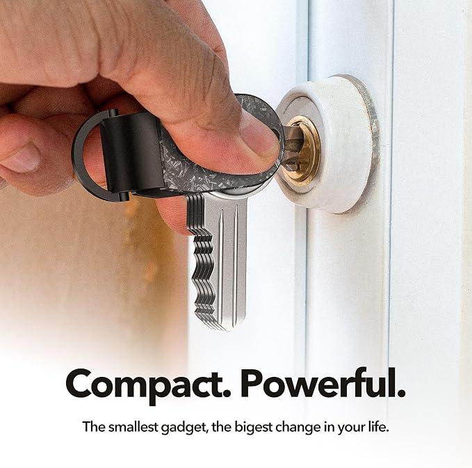 QEG Key Organizer,Keyholder Keychain, Compact Metal Key Case, Minimalist Key Fob,Keychain For Men,Holds 2-6keys