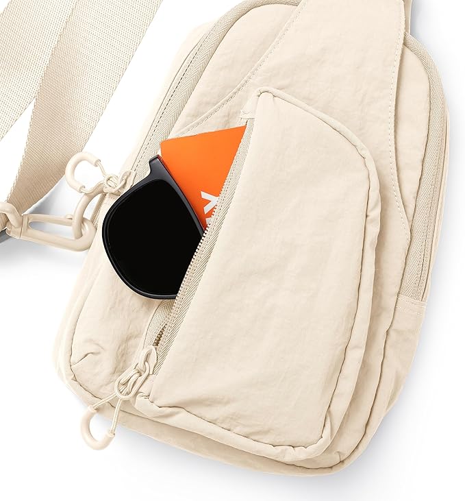 ODODOS Sling Bag with Adjustable Straps Crossbody Chest Bag Lightweight Backpack for Casual Traveling Hiking