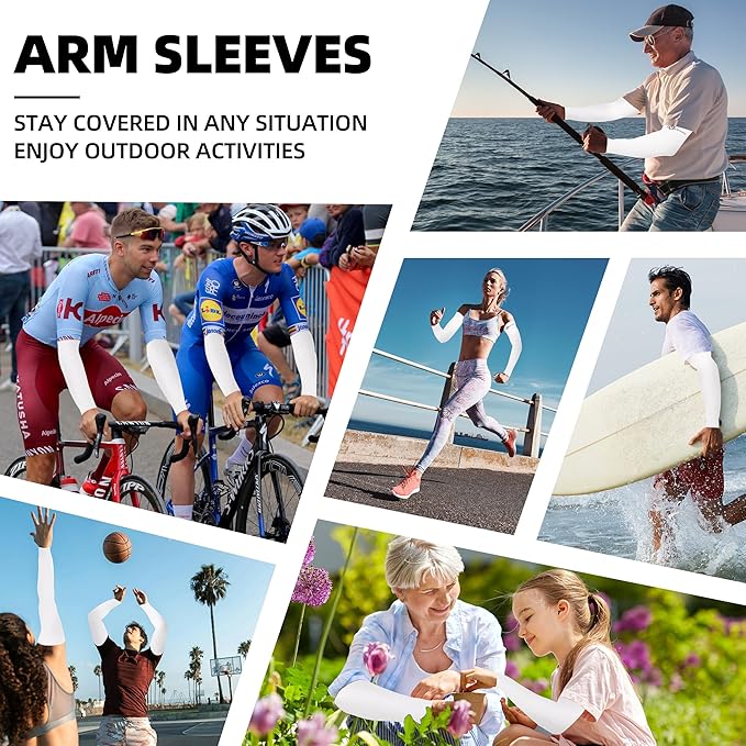 BHYTAKI Cooling Compression Arm Sleeves for Men Women,UPF50 UV Sun Protection Sleeves for Work Sport Tattoo Cover Up
