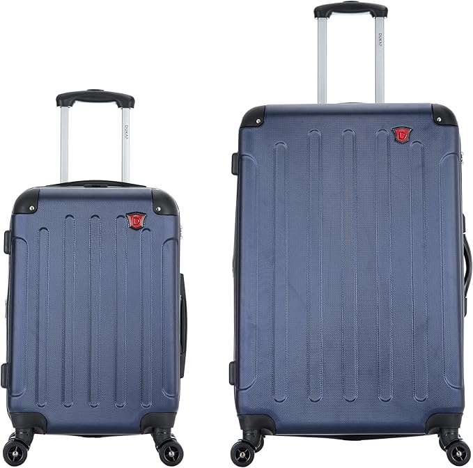 DUKAP INTELY Hardside Luggage Set with Spinner Wheel | Spacious Traveling Suitcase, Travel Suitcases with TSA Lock and Ergonomic GEL Handle | 2 Piece Set (20"/28") | Blue