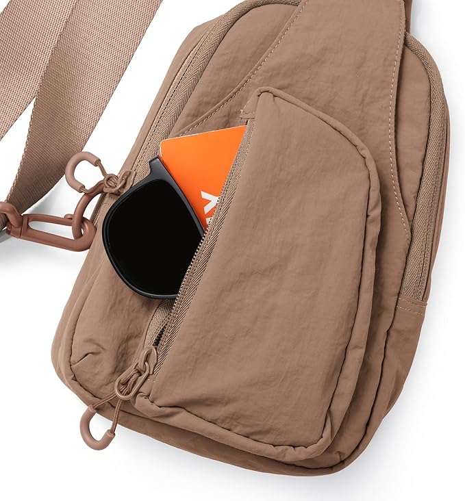 ODODOS Sling Bag with Adjustable Straps Crossbody Chest Bag Lightweight Backpack for Casual Traveling Hiking