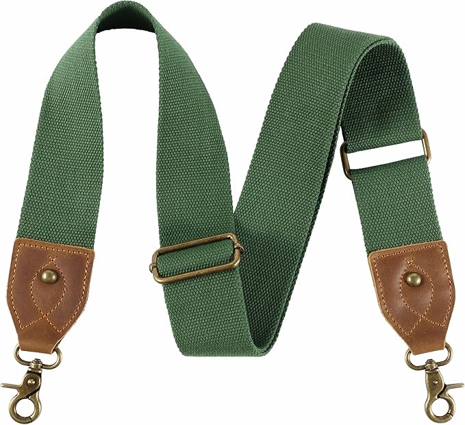 Nefelibata Purse Strap-2"Crazy Horse Leather Bag Strap Adjustable Replacement,Retro Jacquard Embroidery Crossbody Straps