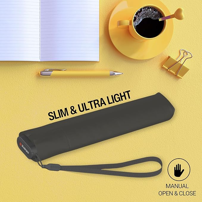 Knirps US.050 Ultra Light Pocket Size Manual Rain Umbrella with Carrying Case
