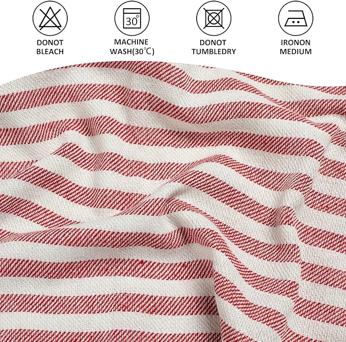 cabanana Turkish Beach Towel Oversized - 40"x70" Quick Dry Sand Free Thin Beach Towels for Adults,Extra Large Cotton Lightweigh Travel Towel for Beach Accessories (Red)