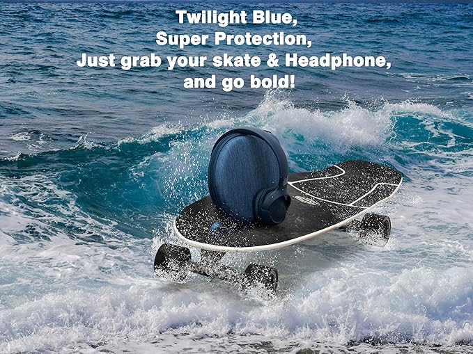 Ginsco Case Compatible with JBL Tune 510BT/520BT/500BT with Sony WH-CH520/510, Ultra-Slim Hard Shell Headphone Case for On Ear Headphones (Blue)