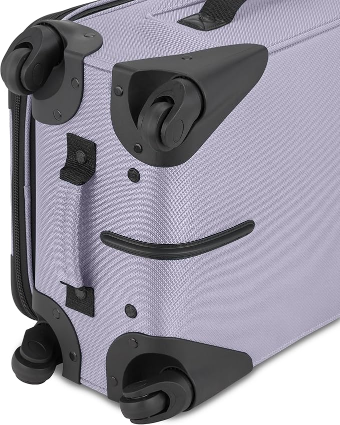 SWISSGEAR Sion Softside Expandable Spinner Luggage Durable Lightweight Travel Suitcase, Evening Haze, 2-Piece Set (Carry-On/Large)