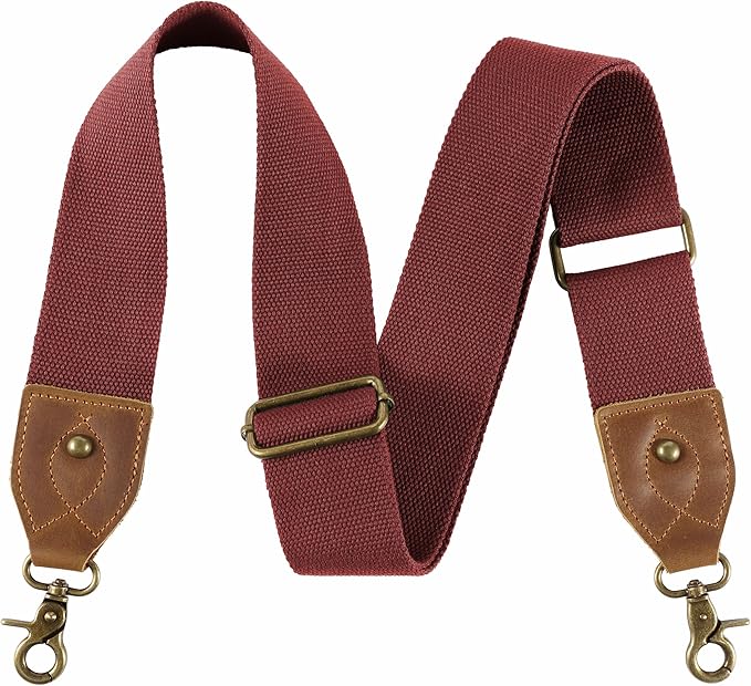 Nefelibata Purse Strap-2"Crazy Horse Leather Bag Strap Adjustable Replacement,Retro Jacquard Embroidery Crossbody Straps