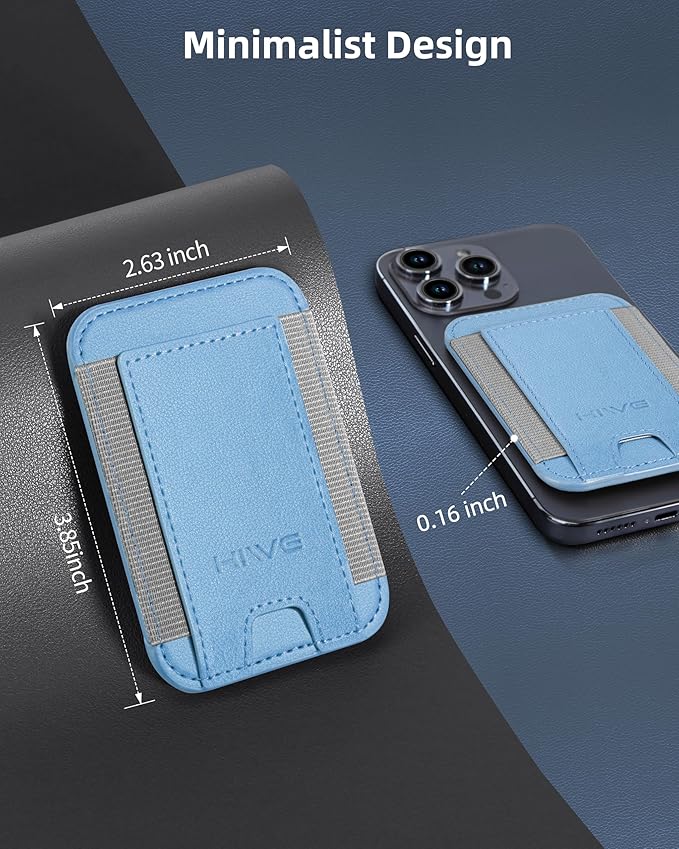 HiWe for MagSafe Wallet: 7-Card Holder, RFID Blocking, Strong Magnet for iPhone 12-17 Series, Slim, 1 Slot
