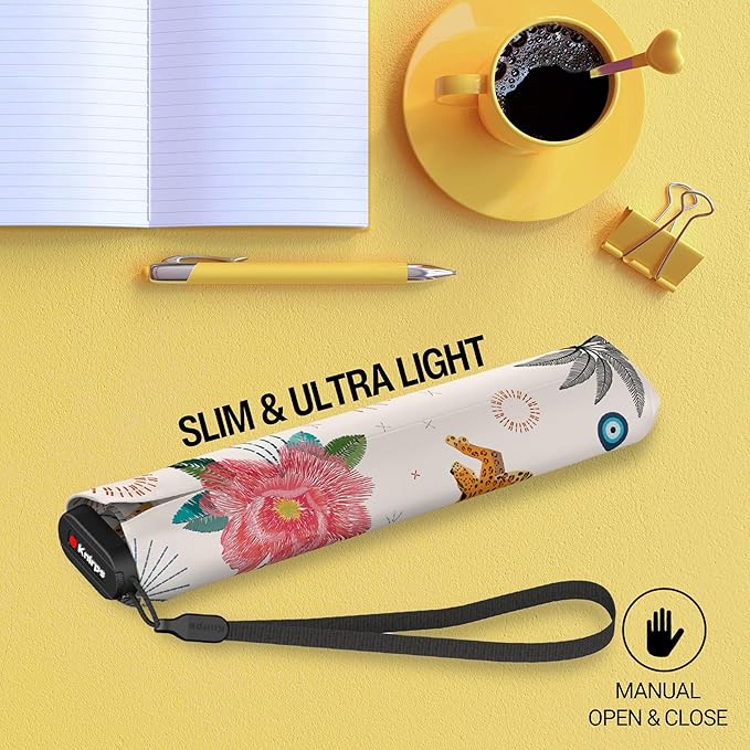 Knirps US.050 Ultra Light Pocket Size Manual Rain Umbrella with Carrying Case