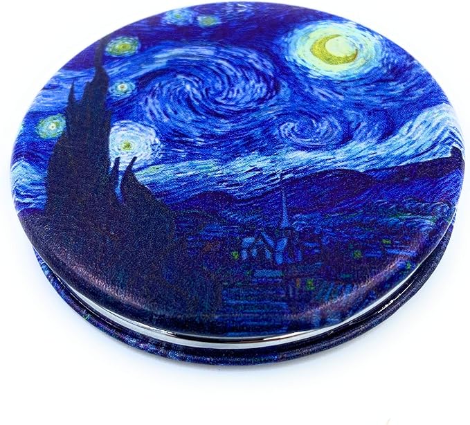 Compact Mirror Purse Makeup Mirror Small Travel Mirror Pocket Mirror Lipstick Mirror Starry Night Van Gogh Cute Mini Mirror Art Artistic Gifts for Women