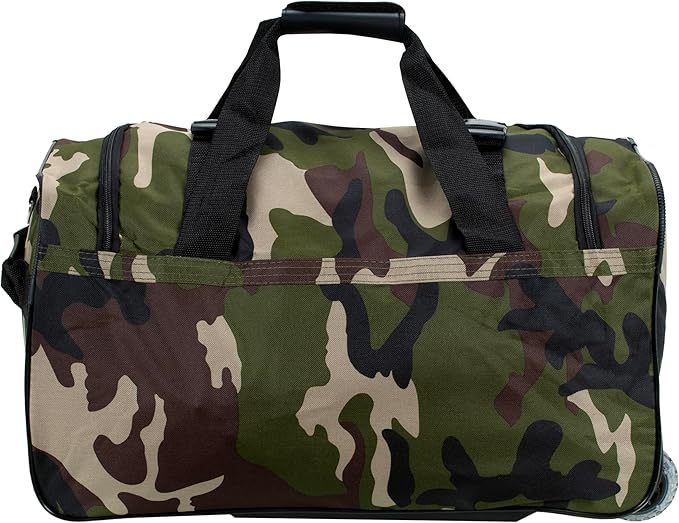 Rockland Rolling Duffel Bag, Black, 22"