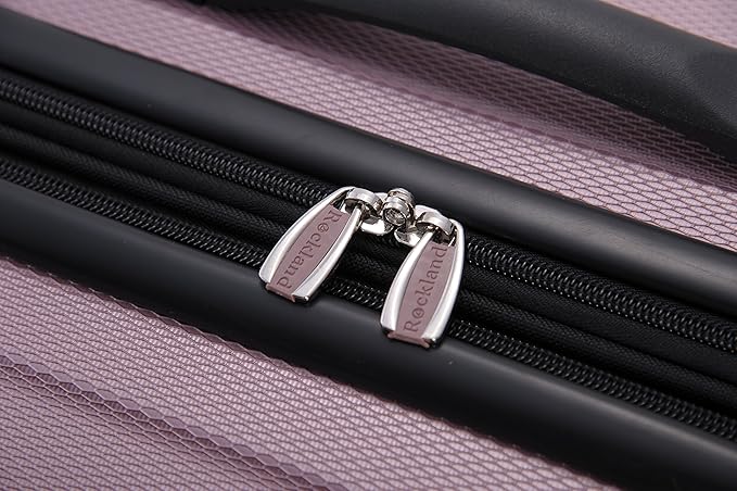 Rockland London Hardside 3 Piece Expandable Spinner Wheel Luggage Set, (20"/24"/28"), Pink
