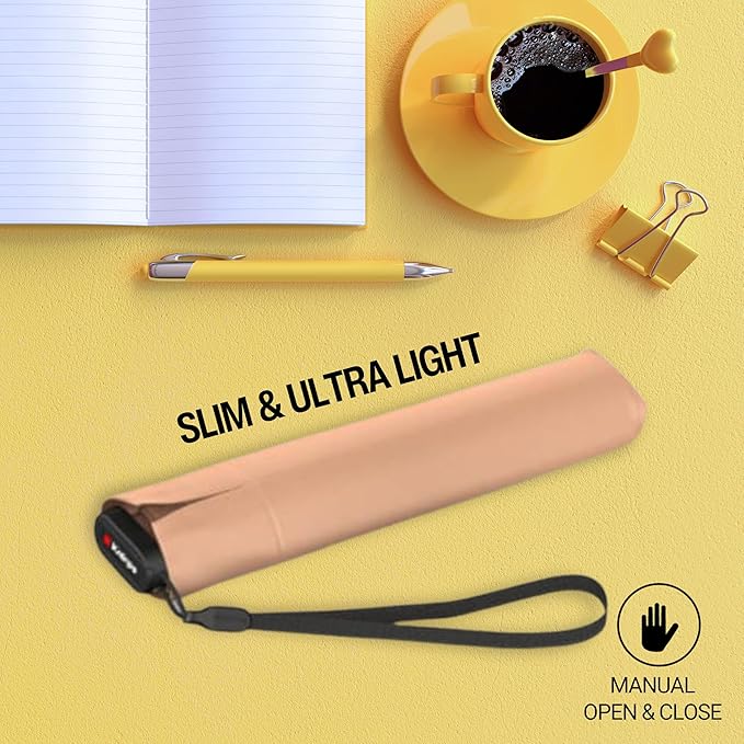 Knirps US.050 Ultra Light Pocket Size Manual Rain Umbrella with Carrying Case