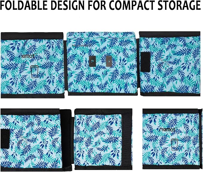 riemot Drink Caddy for Luggage Travel Cup Holder Free Hand - Hold Two Coffee Mugs - Fits Roll on Most Suitcase Handles - Gifts for Flight Attendants &Frequent Travelers Accessories Blue