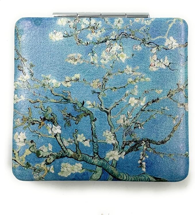 Compact Mirror Purse Mirror Small Makeup Mirror Travel Mirror Mini Pocket Mirror Lipstick Mirror Almond Blossom Van Gogh Art Artistic Gifts for Mum
