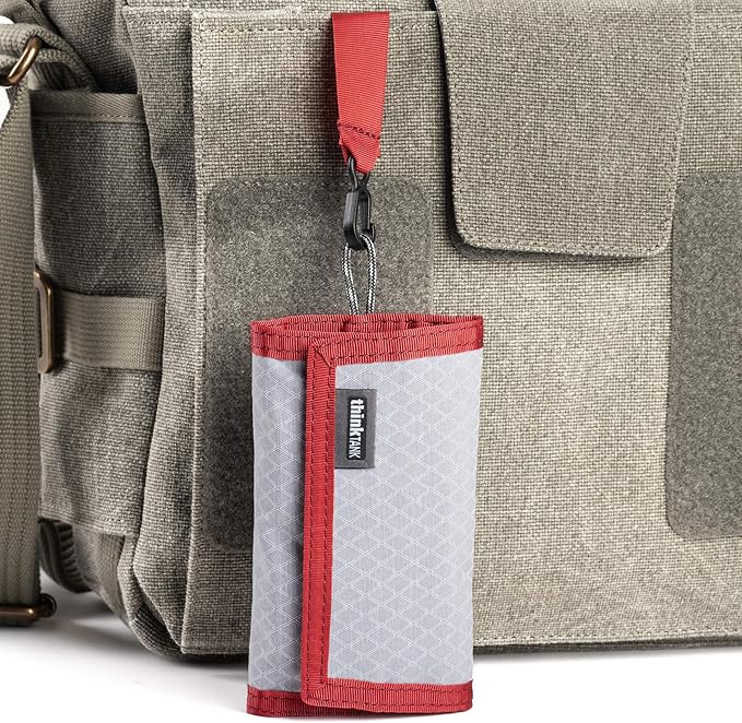 Think Tank Memory Card and Battery Wallet, Holds 2 CF or 4 SD Memory Cards (Chili Pepper Red)