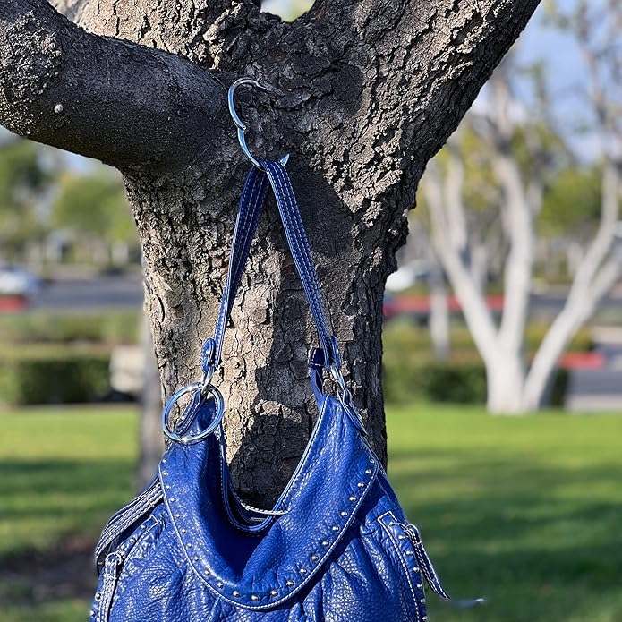 Clipa Bag Hanger - The Ring that Opens Into a Hook, Closes Automatically | Hangs Almost Anywhere in Just 1/2" of Space | Holds 33 lbs | 9 Styles | 3 yr Warranty