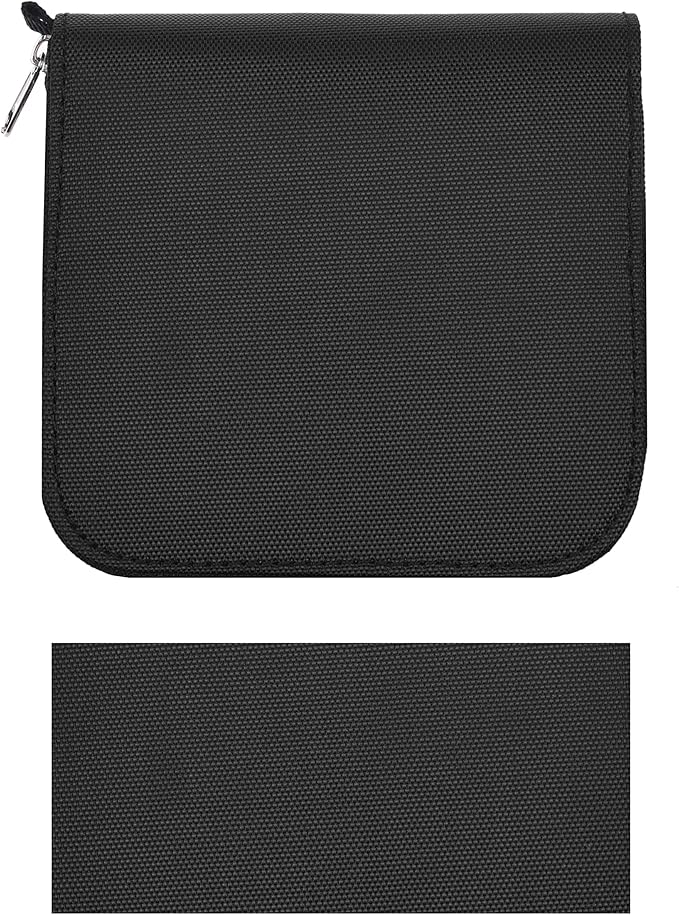 CamKix Memory Card Case - Fits up to 88x SD, SDHC, Micro SD, Mini SD and 4X CF - Holder with 88 Slots (8 Pages) - for Storage and Travel - Microfiber Cleaning Cloth, Carabiner and Labels Included
