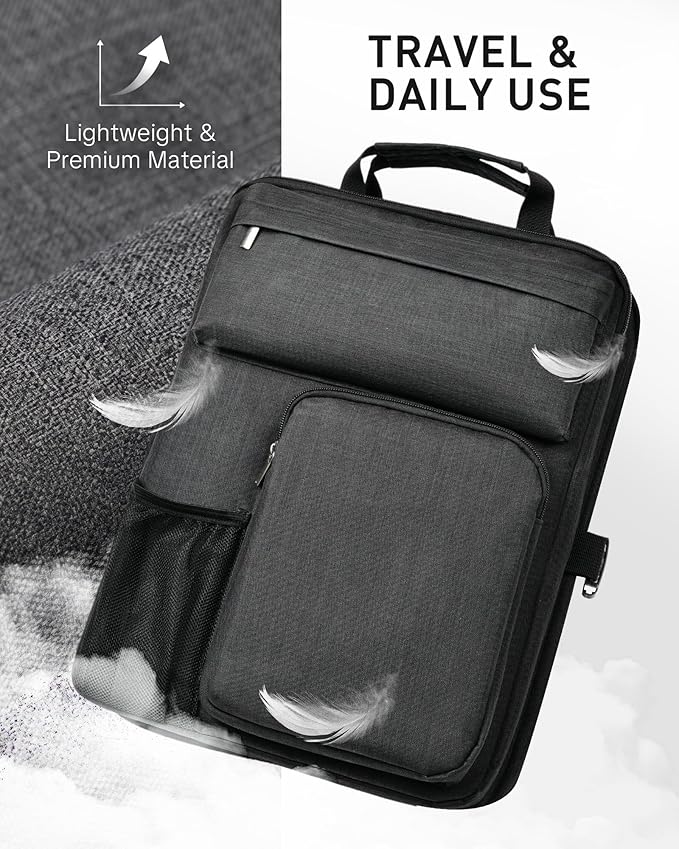 BS-VOG Over Luggage Organizer for Carry On Bag with Cup Holder, Travel Organizer for Suitcase, Adjustable Straps Suitcase Bag, Carry On Storage for Laptop, Fits 20-28 Inch Luggage