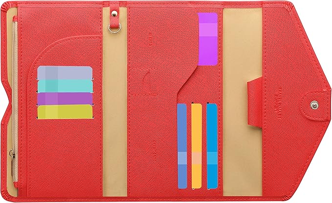 ZOPPEN Mulit-purpose Rfid Blocking Passport Holder Travel Wallet (Ver.4) Passport and Vaccine Card Holder ComboTri-fold Document Organizer Travel Essentials