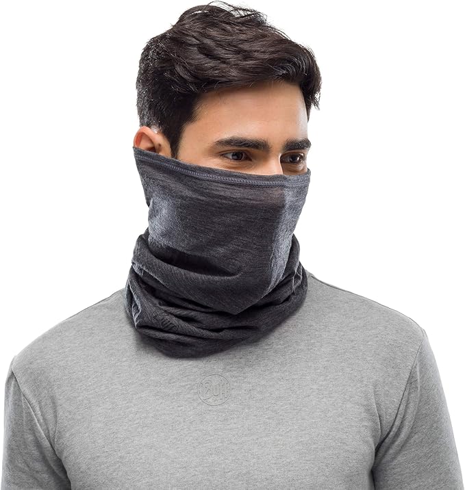 Buff Lightweight Merino Wool Neck Gaiter, 100% Ethically Sourced Wool,Versatile, Temperature Regulating Face Mask