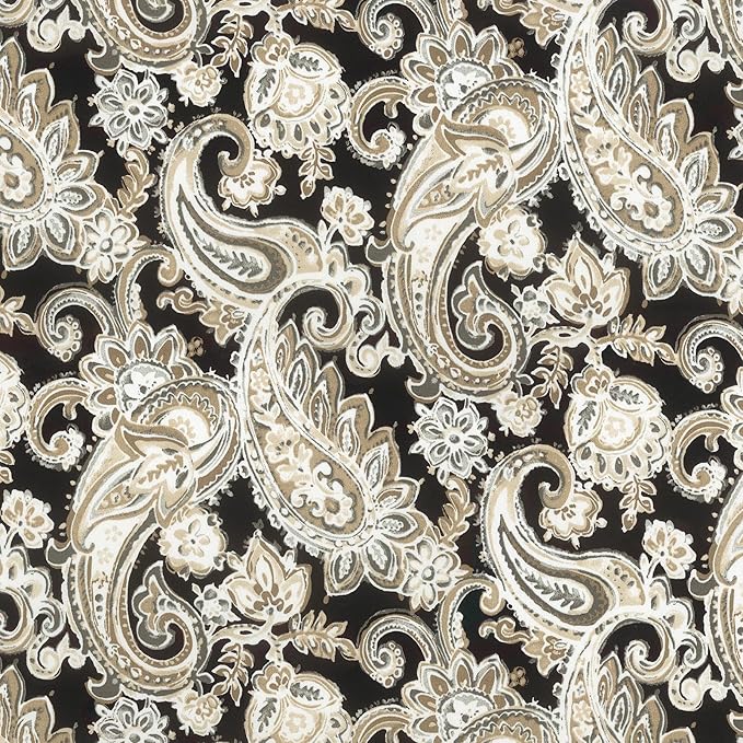 LVTXIII Outdoor/Indoor Lumbar Pillows, Decorative Patio Lumbar Cushions, Fluffy Fade Resistant Throw Pillow Cushions for Home Patio Coach Sofa, 12×20 Inch, Pack of 2, Paisley Black