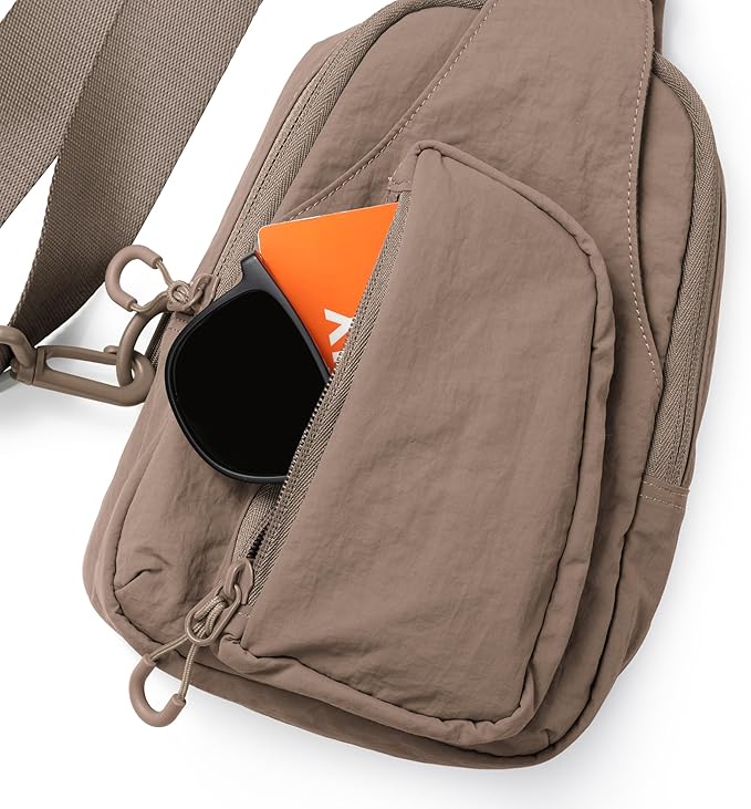 ODODOS Sling Bag with Adjustable Straps Crossbody Chest Bag Lightweight Backpack for Casual Traveling Hiking