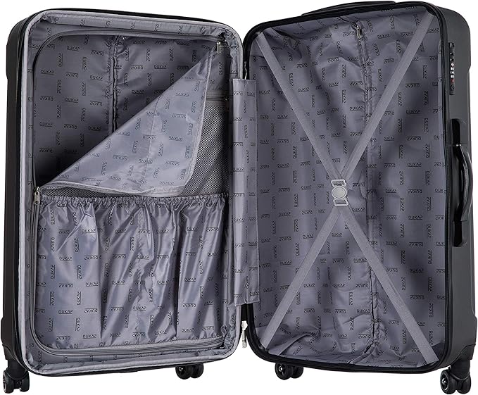 DUKAP INTELY Hardside Luggage Set with Spinner Wheel | Spacious Traveling Suitcase, Travel Suitcases with TSA Lock and Ergonomic GEL Handle | 2 Piece Set (20"/32") | Grey