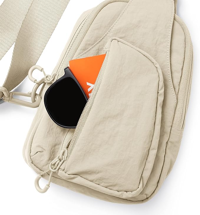 ODODOS Sling Bag with Adjustable Straps Crossbody Chest Bag Lightweight Backpack for Casual Traveling Hiking