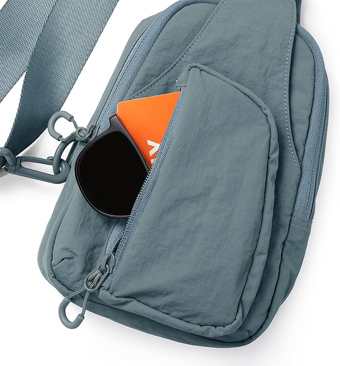 ODODOS Sling Bag with Adjustable Straps Crossbody Chest Bag Lightweight Backpack for Casual Traveling Hiking