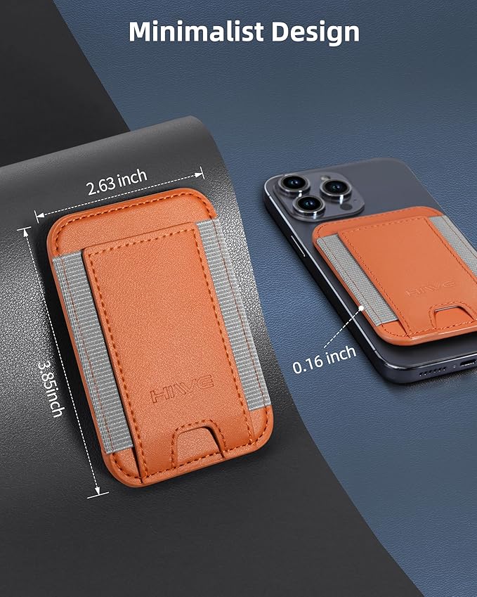 HiWe for MagSafe Wallet: 7-Card Holder, RFID Blocking, Strong Magnet for iPhone 12-17 Series, Slim, 1 Slot
