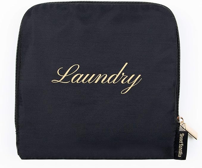 Travel Fanatics Laundry Bag for Dirty Clothes - Foldable Travel Laundry Bag for Suitcase, Hotels, Airbnbs, Cruises and Road Trips - Black