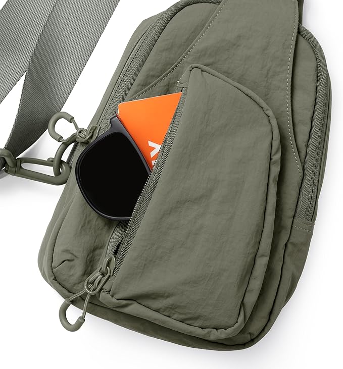 ODODOS Sling Bag with Adjustable Straps Crossbody Chest Bag Lightweight Backpack for Casual Traveling Hiking
