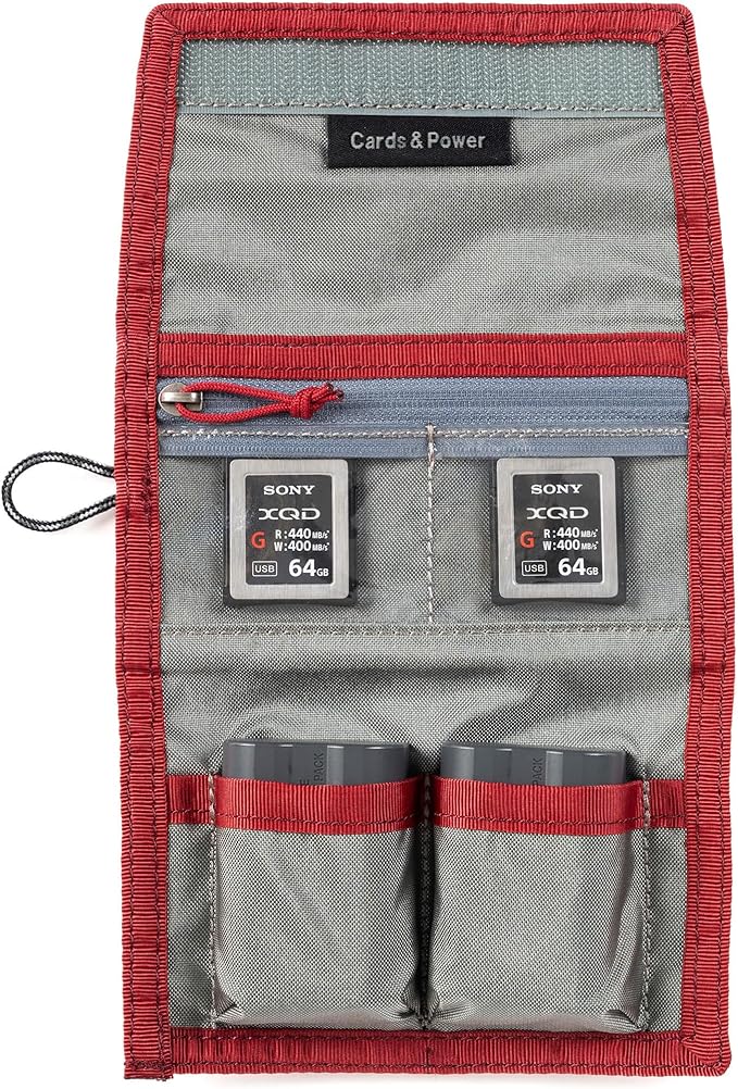 Think Tank Memory Card and Battery Wallet, Holds 2 CF or 4 SD Memory Cards (Chili Pepper Red)