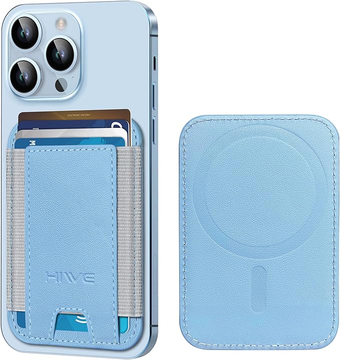 HiWe for MagSafe Wallet: 7-Card Holder, RFID Blocking, Strong Magnet for iPhone 12-17 Series, Slim, 1 Slot