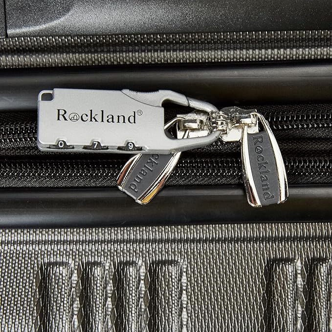 Rockland London Hardside Spinner Wheel Luggage, Carry-On 20", Grey