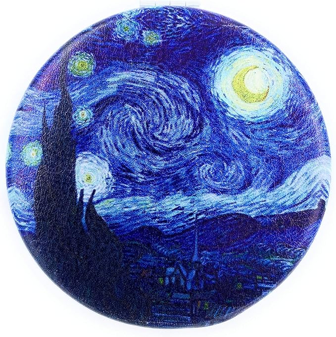 Compact Mirror Purse Makeup Mirror Small Travel Mirror Pocket Mirror Lipstick Mirror Starry Night Van Gogh Cute Mini Mirror Art Artistic Gifts for Women