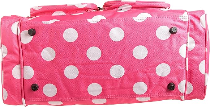Rockland 19" Polyester Duffel Bag, Pink Dot