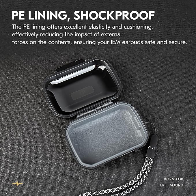 CCZ ZC01 Hard Shell IEM Case for KZ ZS10 Pro in Ear Monitor, Travel Portable Earbuds Case Waterproof Headphone Storage Box for Shure SE215, CCZ Melody, KBEAR KS1, KZ ZAR, ZS12 PRO 2, ZAS, AS16 (White)