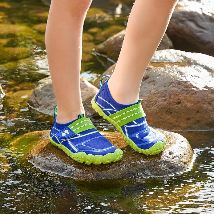Stelle Kids Water Shoes Wide Toe Box Barefoot Quick Dry Non-Slip Aqua Shoes for Boys Girls Toddler Beach Swim Pool