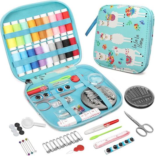 KEYHOT Sewing kit Basic,Needle and Thread Kit,Travel Small Sewing Machine Supplies for Adults Beginners Men, Home Travel Emergency Including Scissors Measure Tape Needle Threader (87pcs)