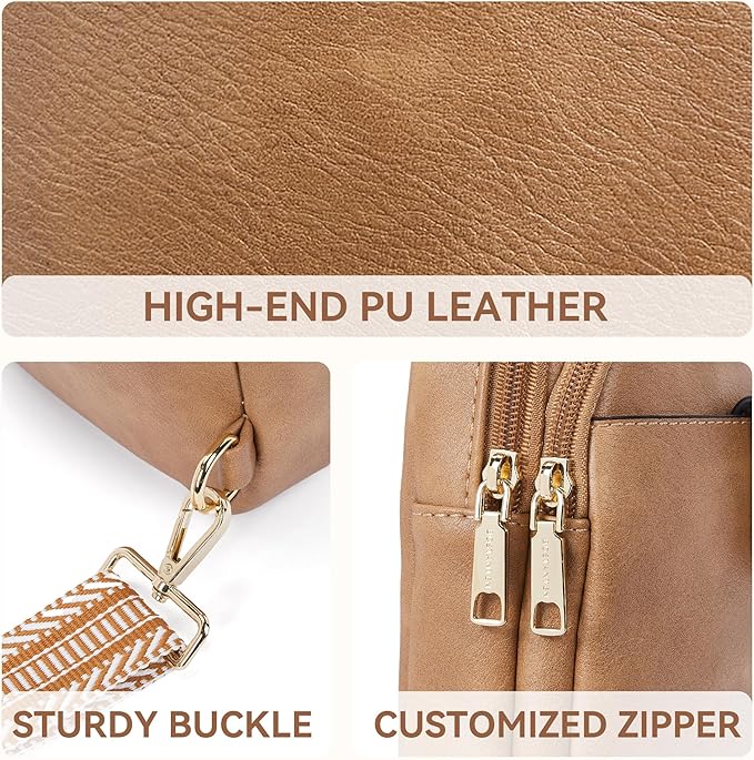 BOSTANTEN Sling Bag Crossbody Bags for Women Trendy Crossbody Purse Leather Chest Bag