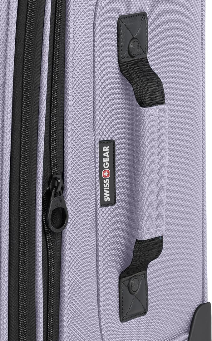 SWISSGEAR Sion Softside Expandable Spinner Luggage Durable Lightweight Travel Suitcase, Evening Haze, Carry-On