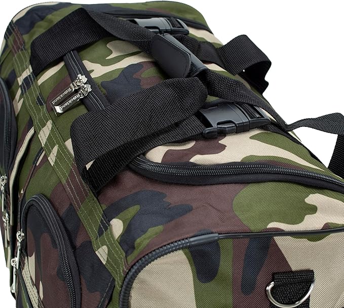 Rockland Rolling Duffel Bag, Black, 22"