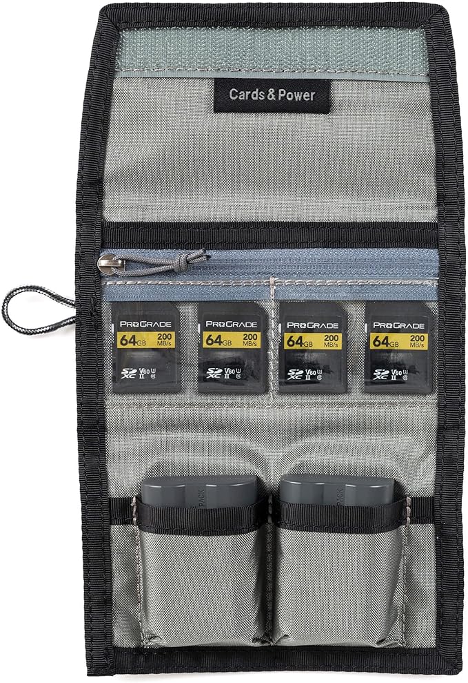 Think Tank Memory Card and Battery Wallet, Holds 2 CF or 4 SD Memory Cards (Black Slate)